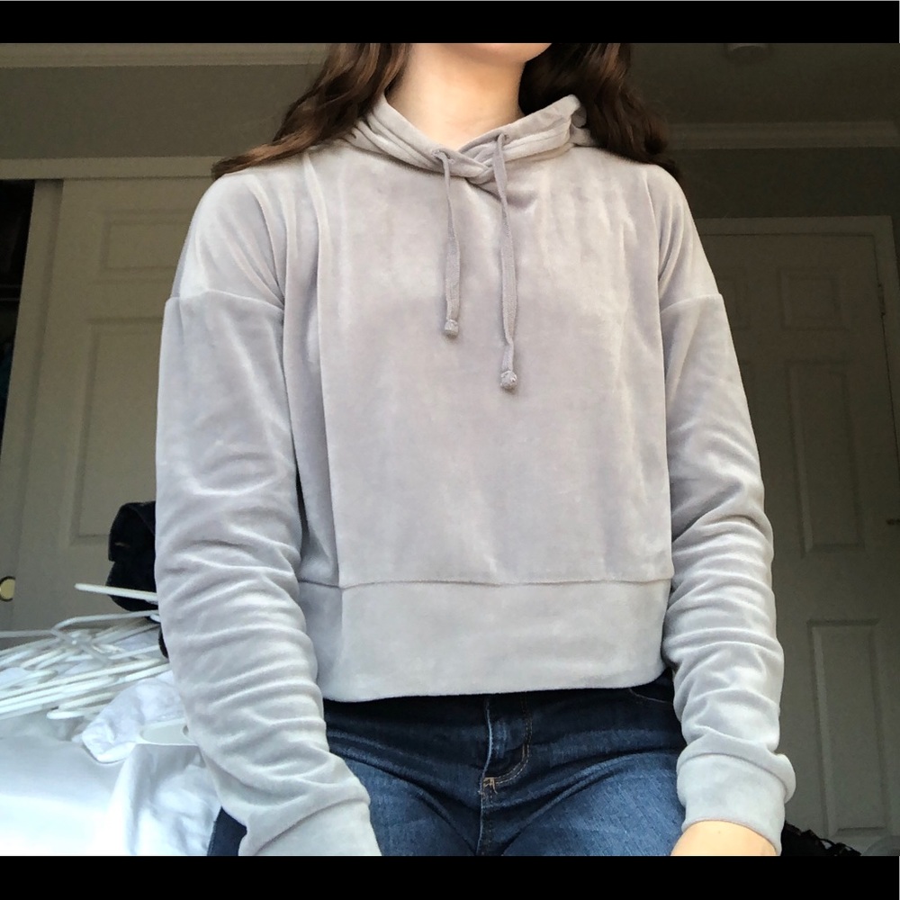 Cozy hoodie crop top